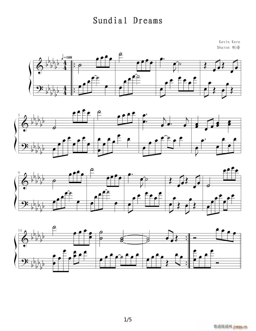Sundial Dreams(Sharon制谱版)1
