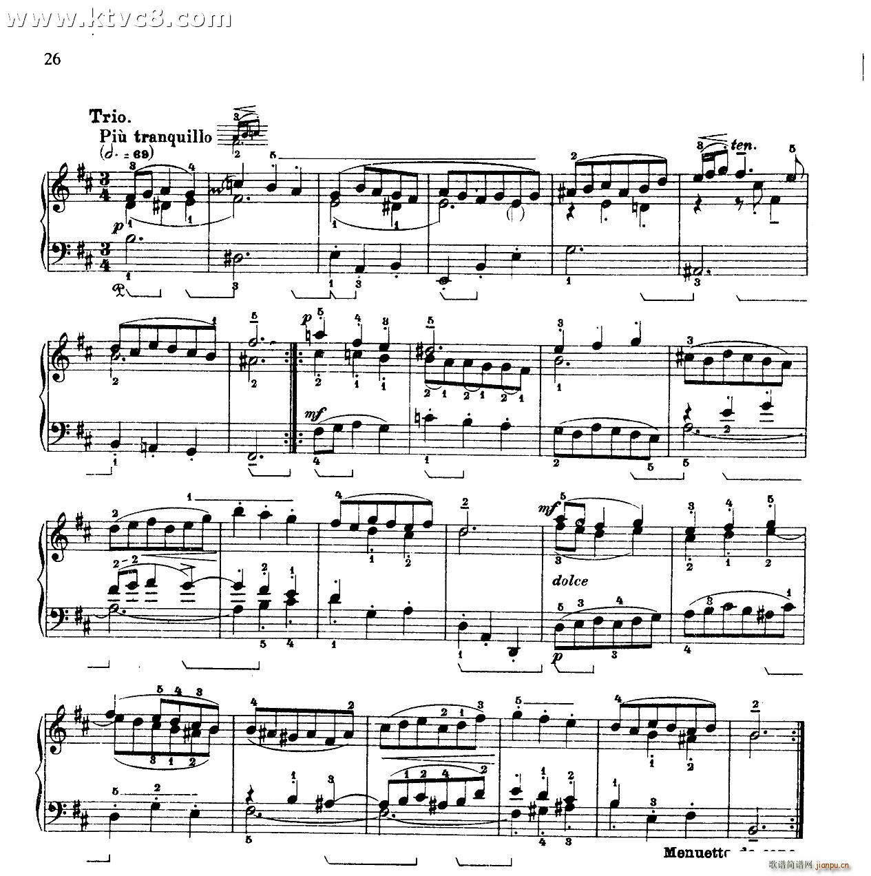 第三组曲B小调 小步舞2