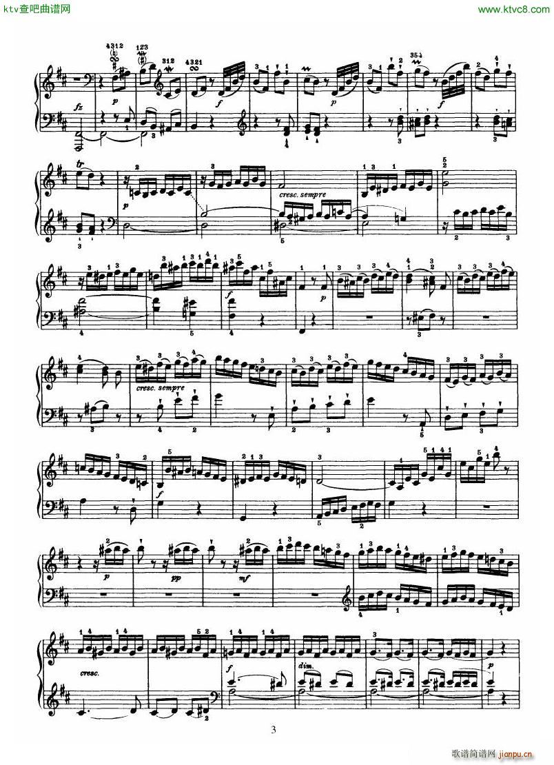 Haydn Piano Sonata No 33 In D3