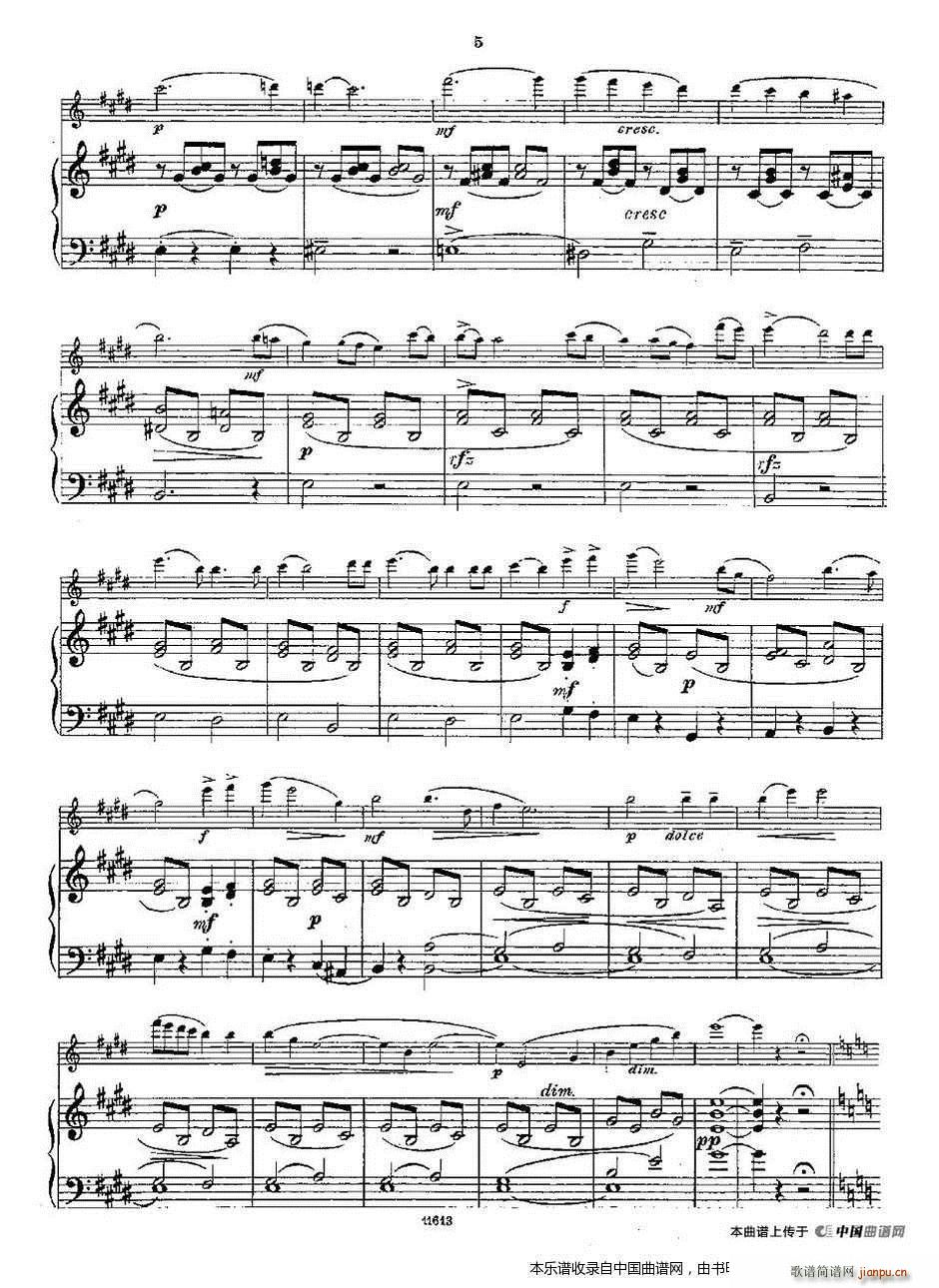 Opern-Transcriptionen Op 45-1（长笛 钢琴伴奏） 长笛谱5