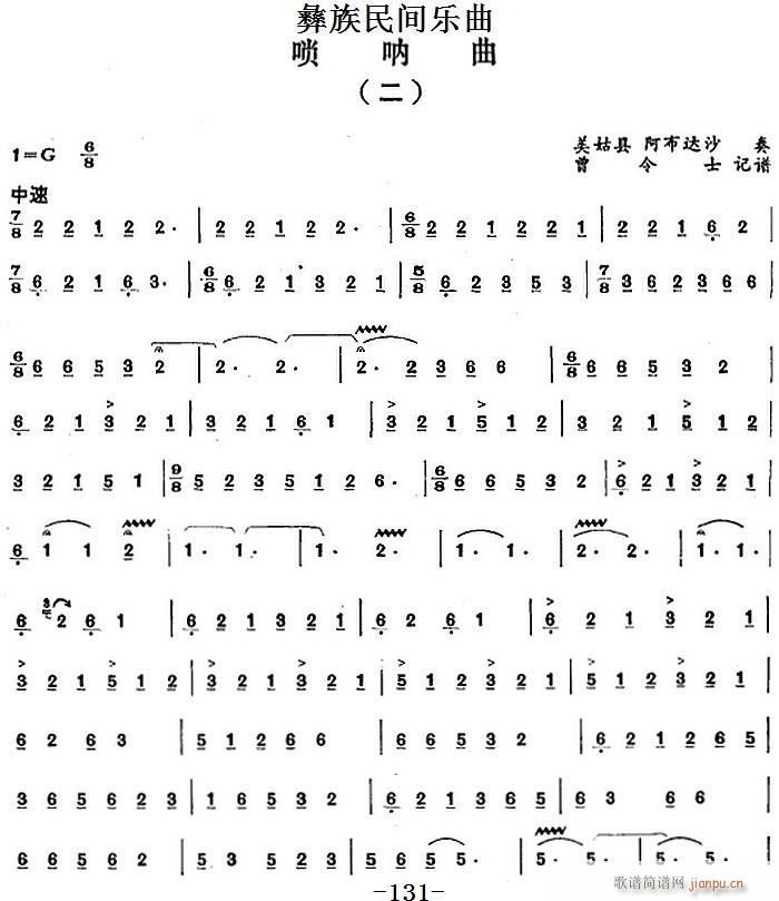 彝族民间乐曲 唢呐曲（二）_美姑县 阿布达沙1