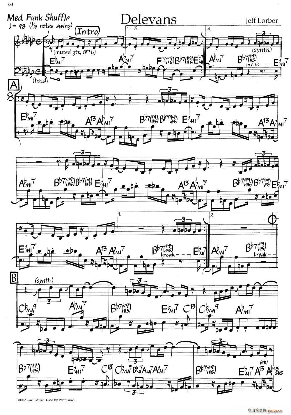 Delevans(爵士钢琴曲)1