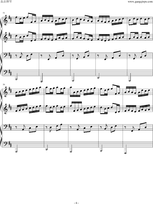卡农四手联弹-Charm改编版-钢琴谱(钢琴曲)-帕赫贝尔-Pachelbel6