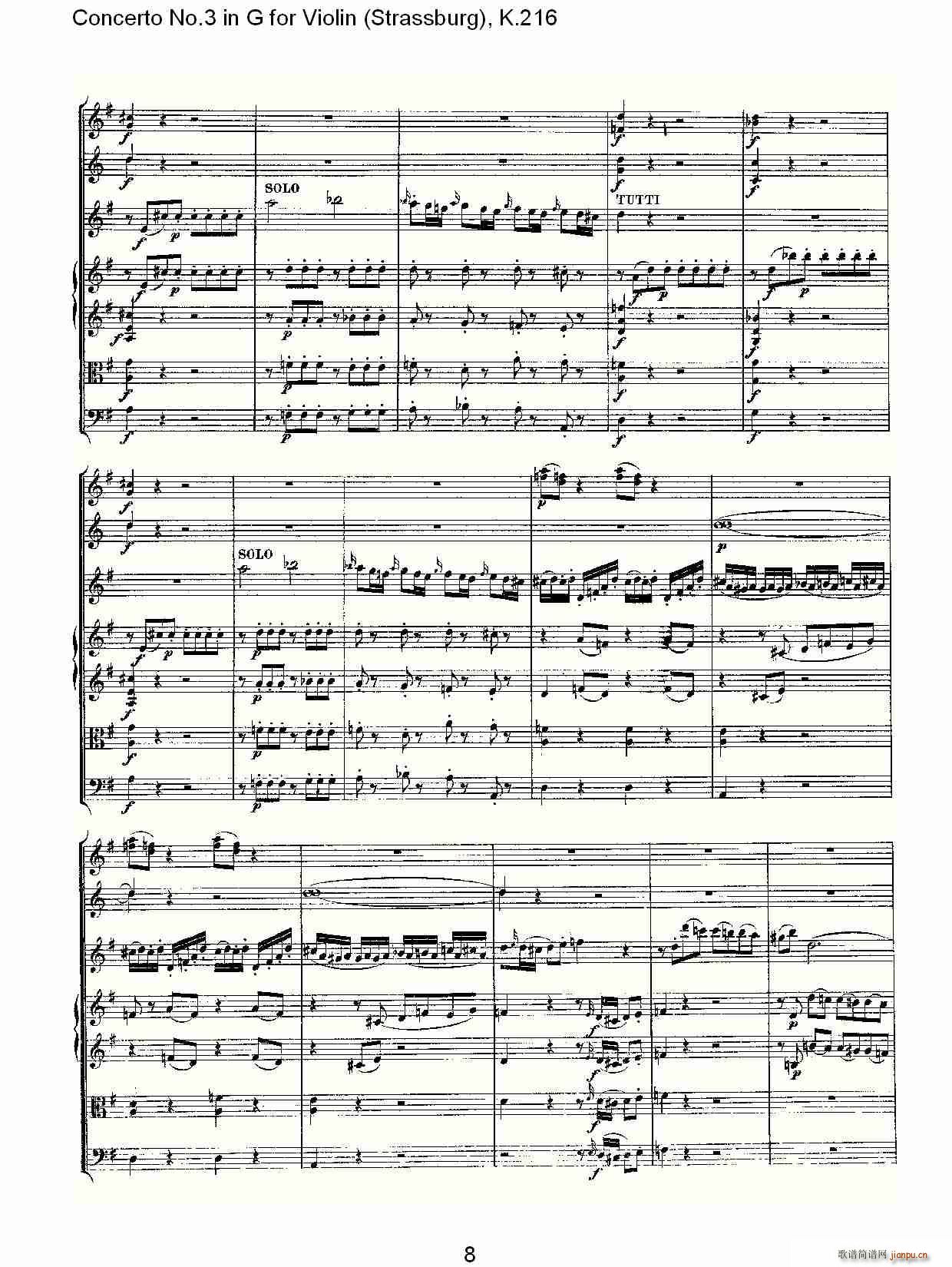 Concerto No.3 in G for Violin K.216（G调小提琴第三协奏曲, K）8
