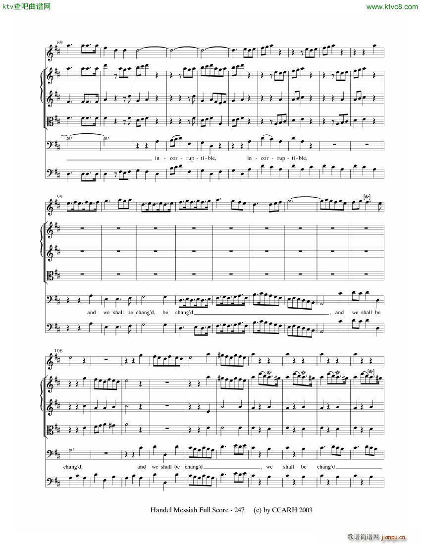 G F Handel Messiah Open Score 七6