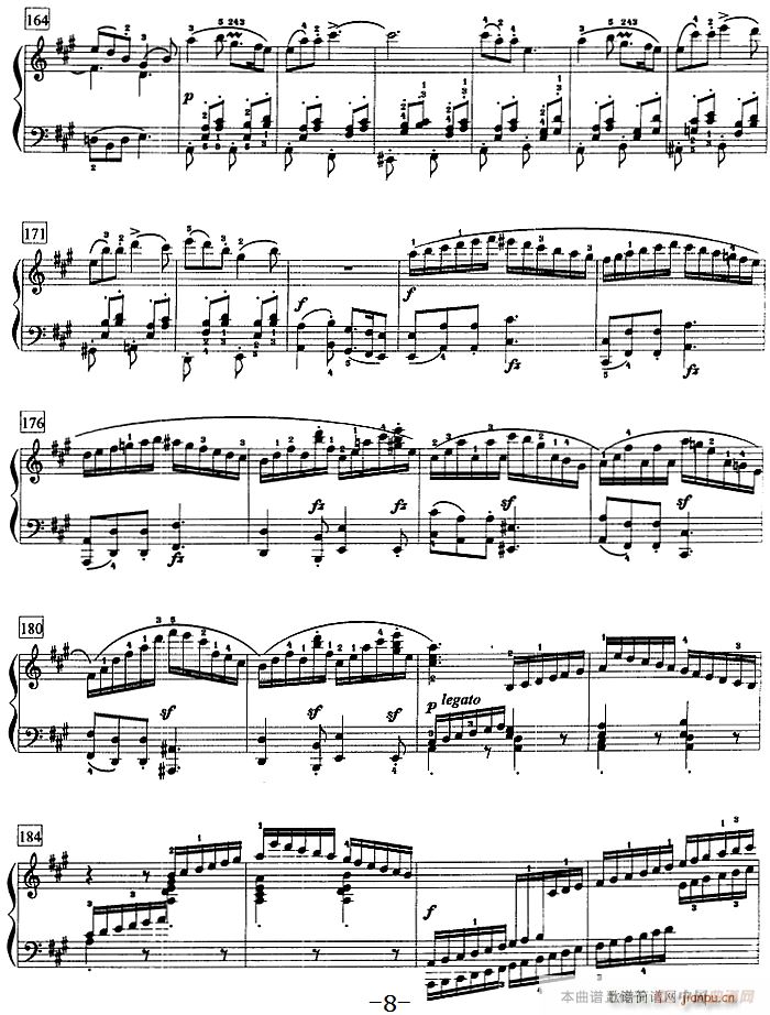 钢琴教程第八级 大型乐曲（A大调奏鸣曲 Op 120 第三乐章）8