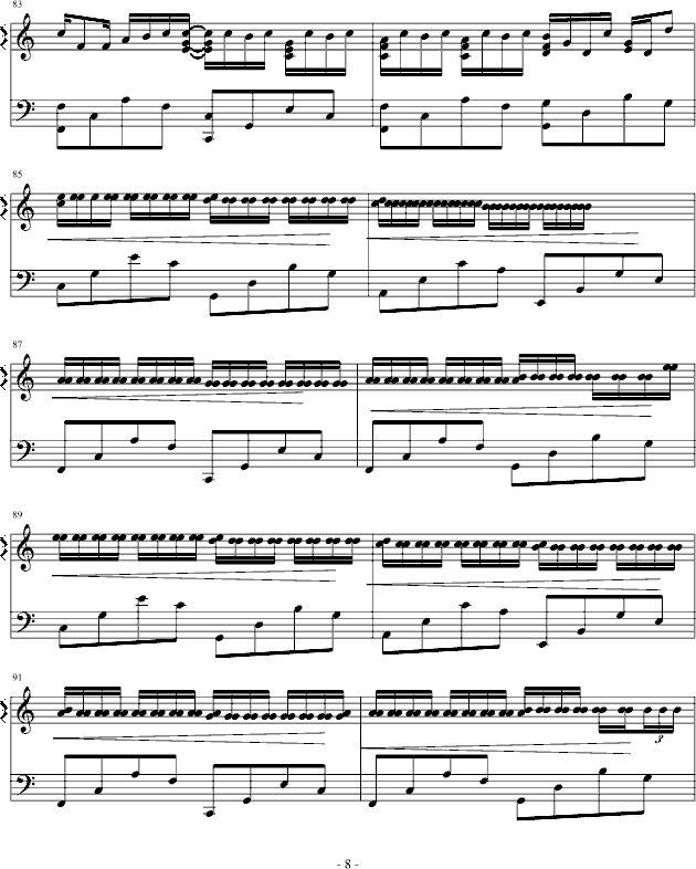 卡农-（简单和弦版）-钢琴谱(钢琴曲)-帕赫贝尔-Pachelbel8