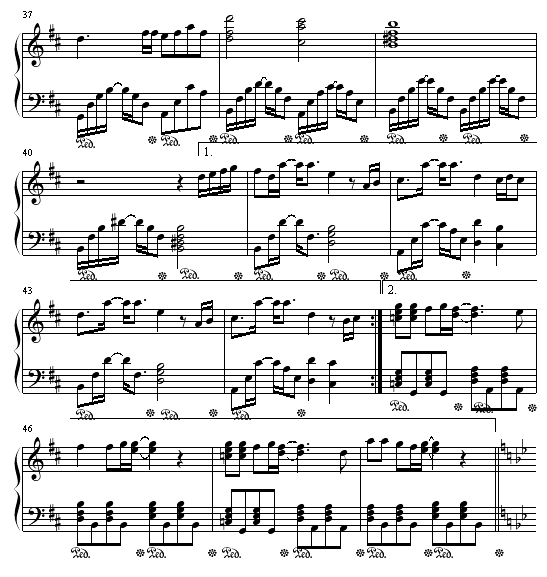 Time after time-钢琴谱(钢琴曲)-动漫影视4