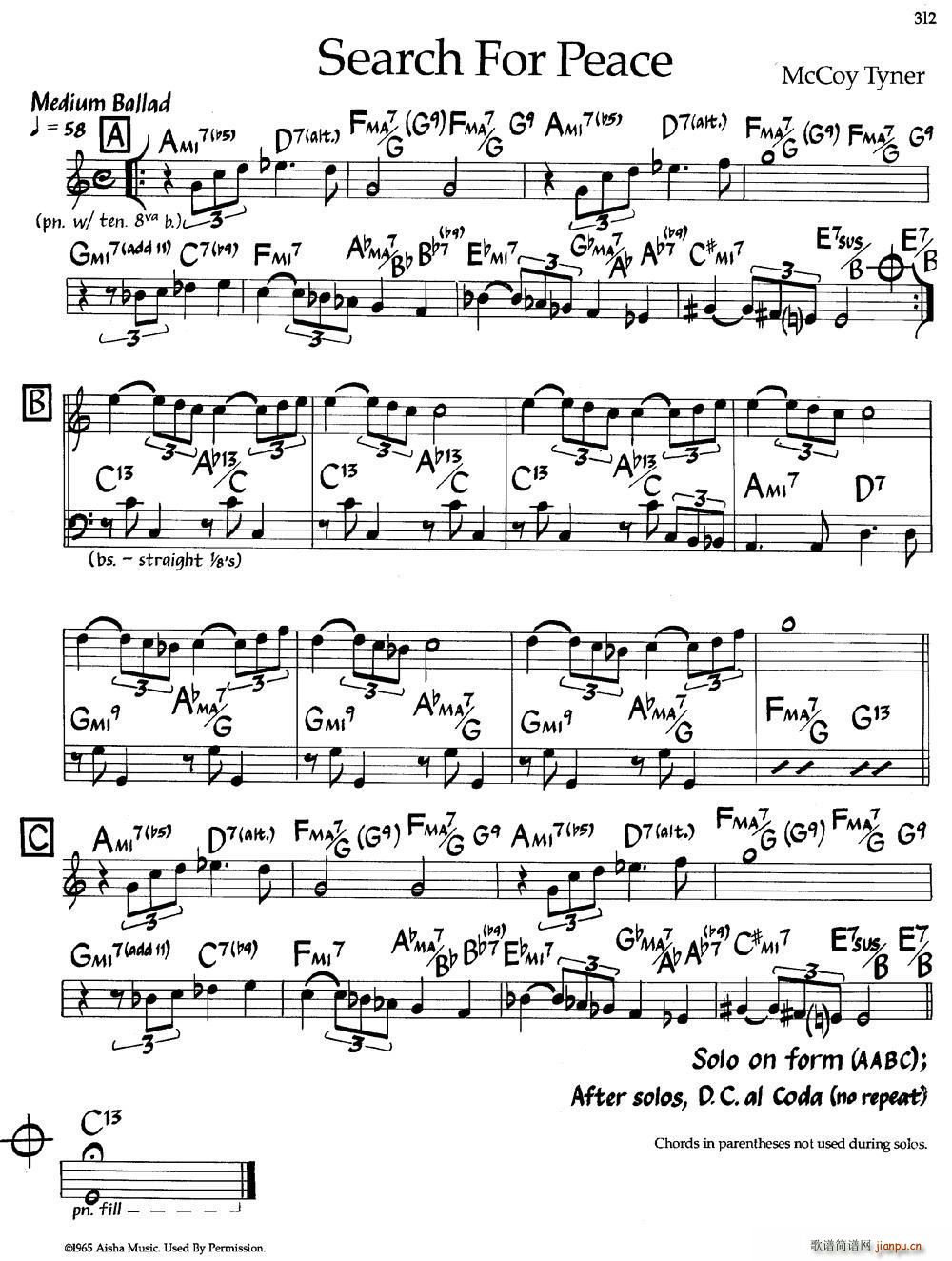 Search For Peace（爵士钢琴曲）1