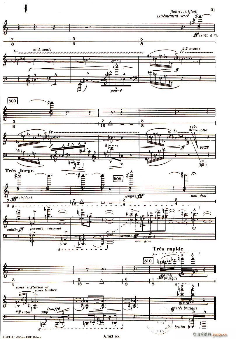 Boulez Sonatine Pour Flute Et Piano30