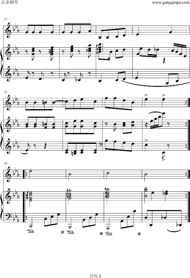 八只小鹅-钢琴谱(钢琴曲)-欧美经典4