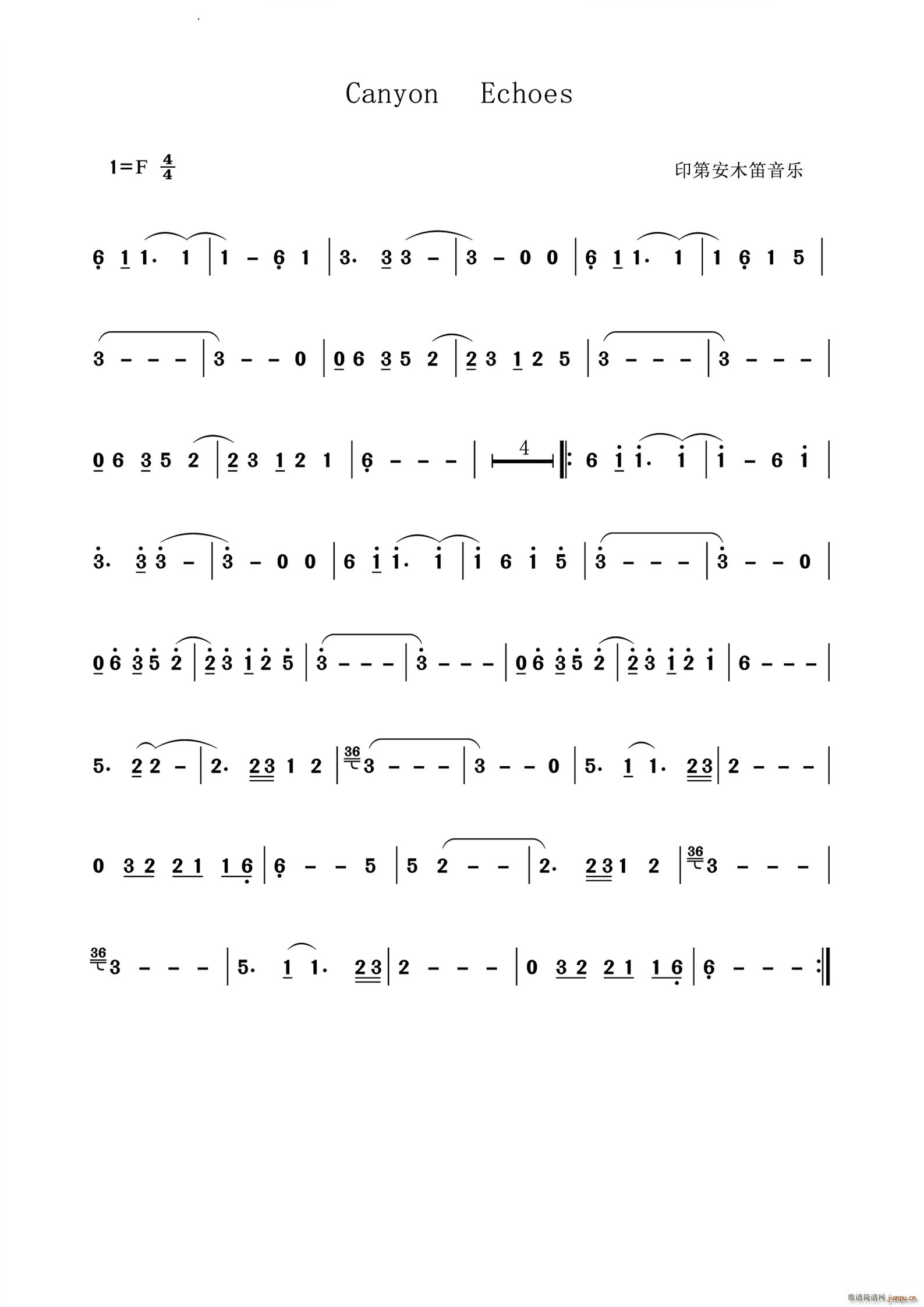 Can yon Echoes印第安木笛音乐1