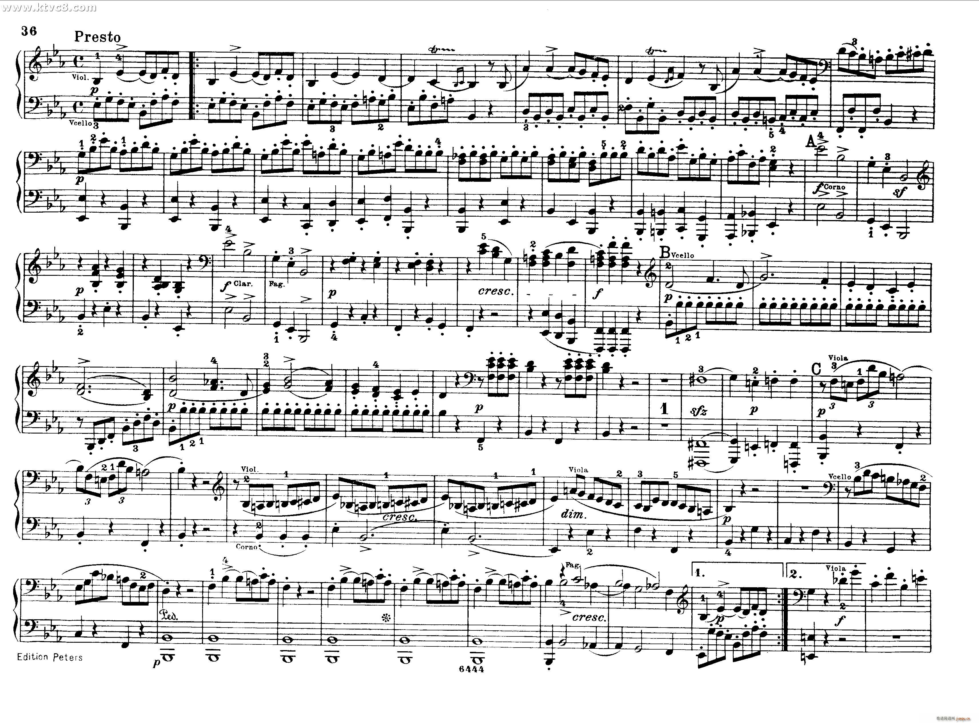 贝多芬大七重奏Op 20 钢琴四手联弹35