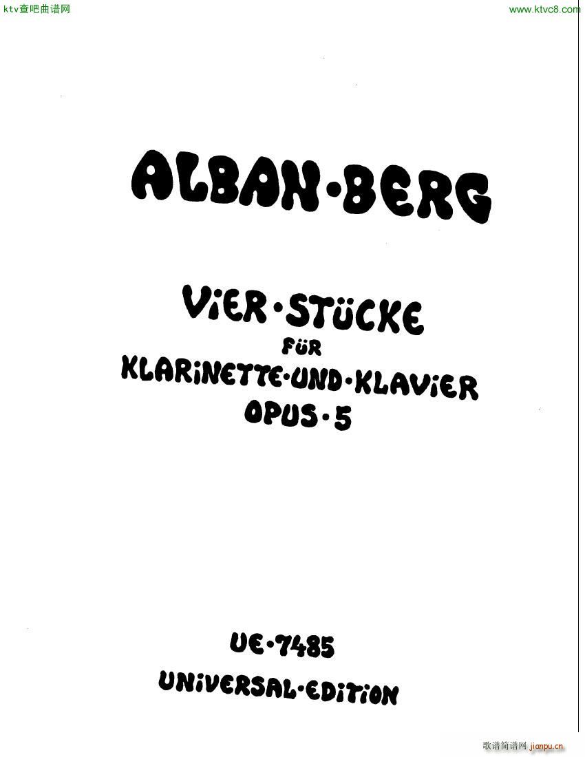 Berg op5 Vier Stücke für kl klavier1