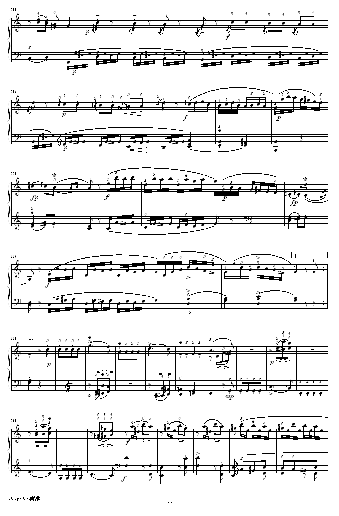 C大调钢琴奏鸣曲 K279-钢琴谱(钢琴曲)-莫扎特11