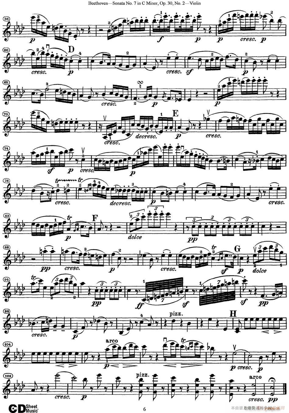 Violin Sonata No 7 in C Minor Op 30 No 26