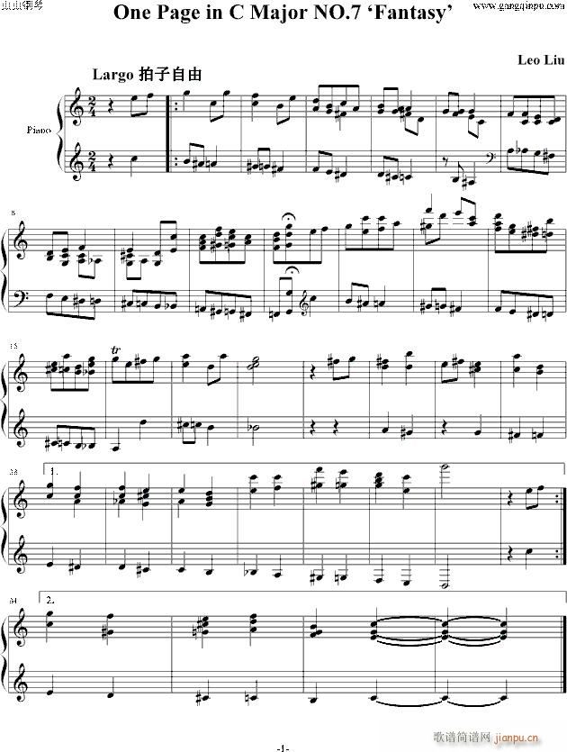 一页曲7 灵动II 梦幻曲_灵动无痕1
