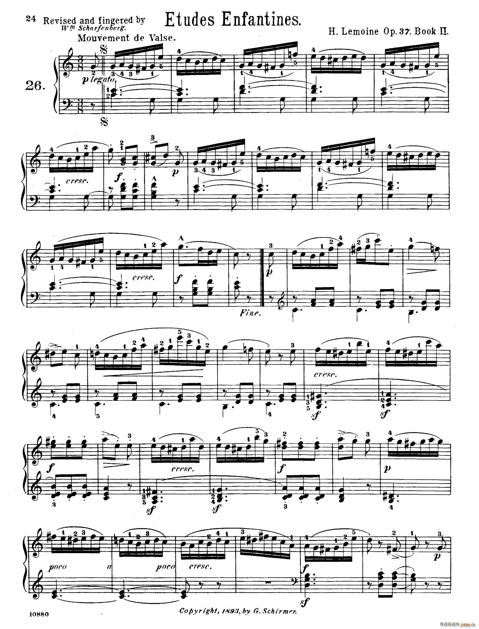 Etudes Enfantines Op 37（儿童钢琴练习曲 第26――30首）1