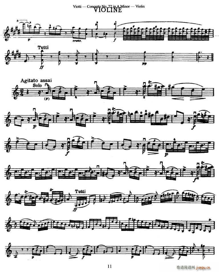 维奥蒂VIOTTI《Concerto No.22 in A Minor》（II.)小提琴）3