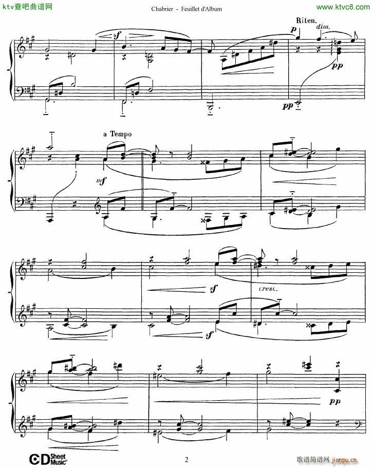 Chabrier Feuillet d lbum2