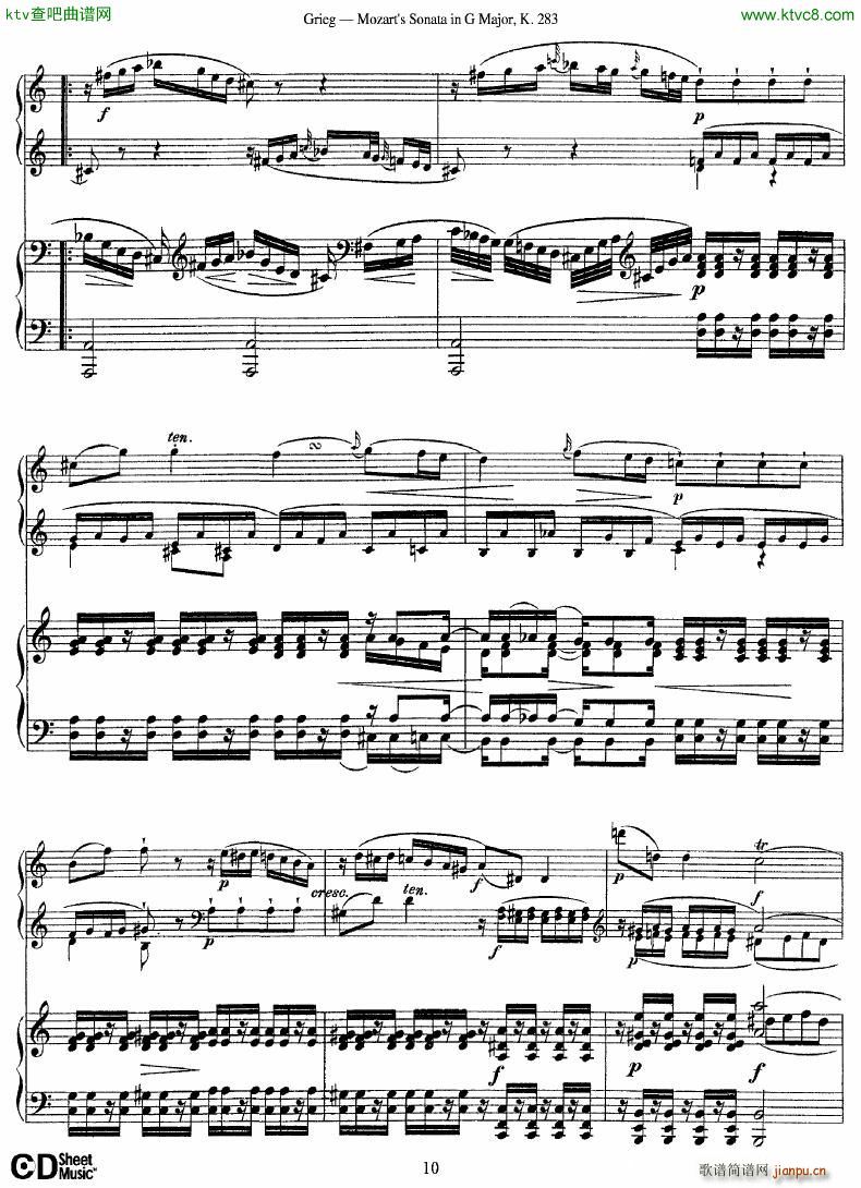 Grieg Sonata K 582 Mozart 2nd Piano Grieg10
