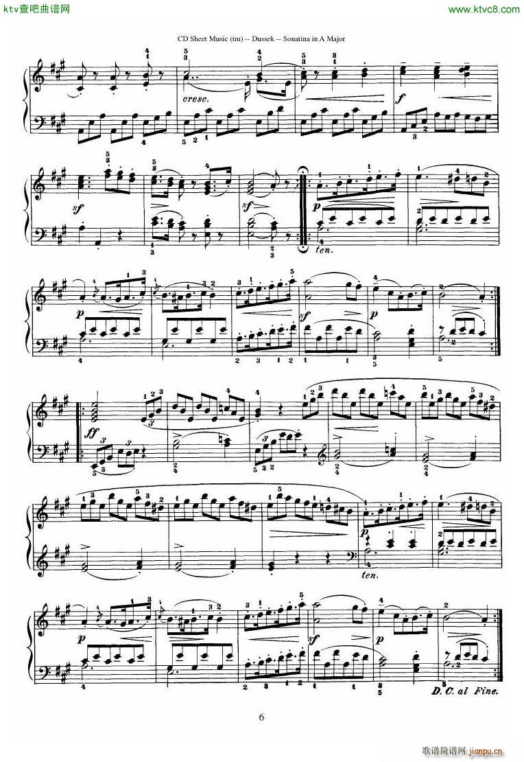 Dussek Sonatina in G Major25