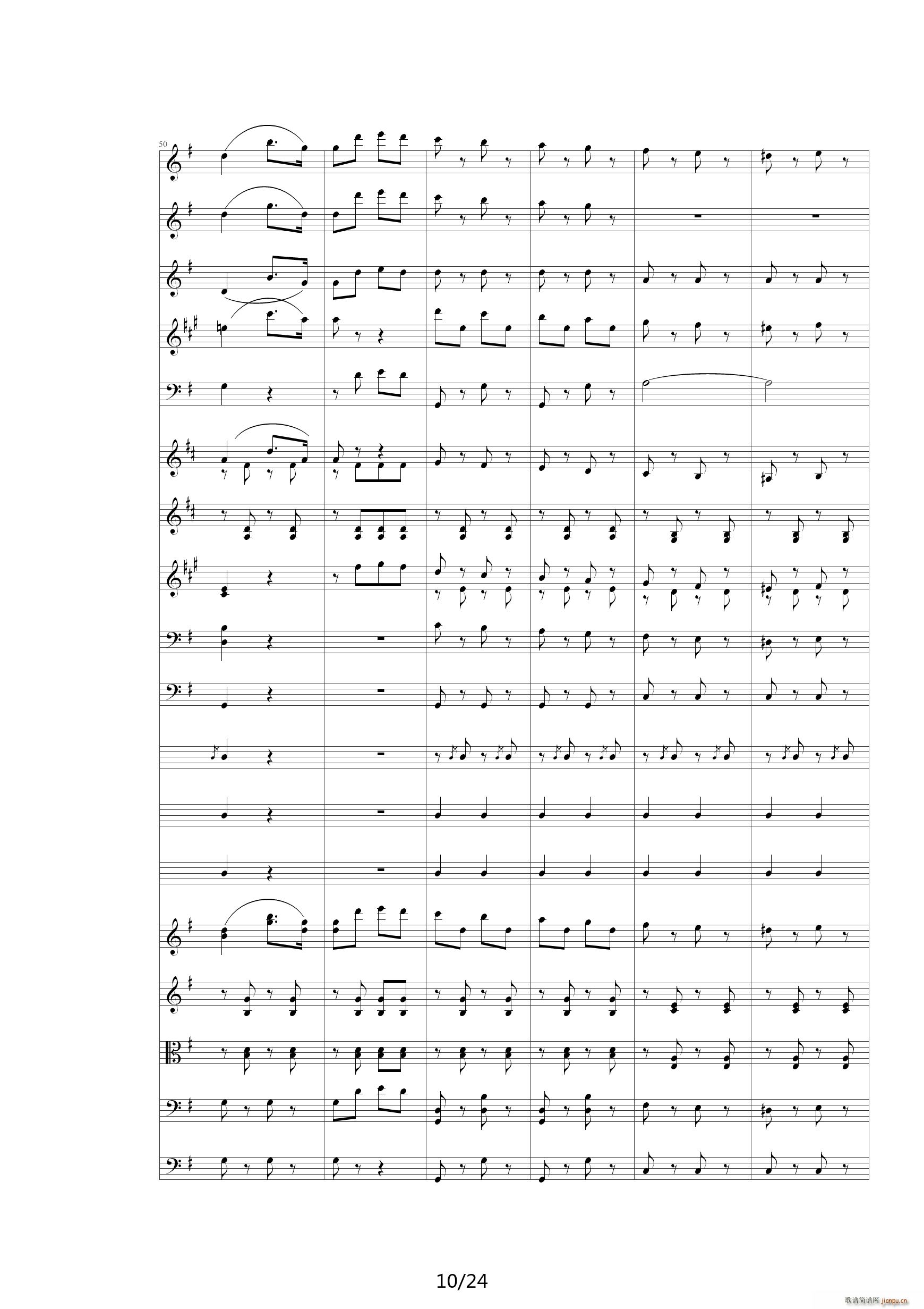 雷鸣电闪波尔卡(管弦乐总谱 分谱)(00雷鸣电闪波尔卡-Orchestra)10