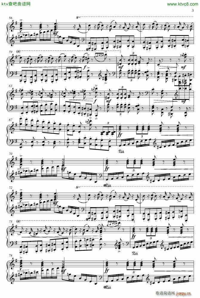 胡桃夹子进行曲原版钢琴独奏版_柴科夫斯基 Peter Ilyich Tchaikovsky3