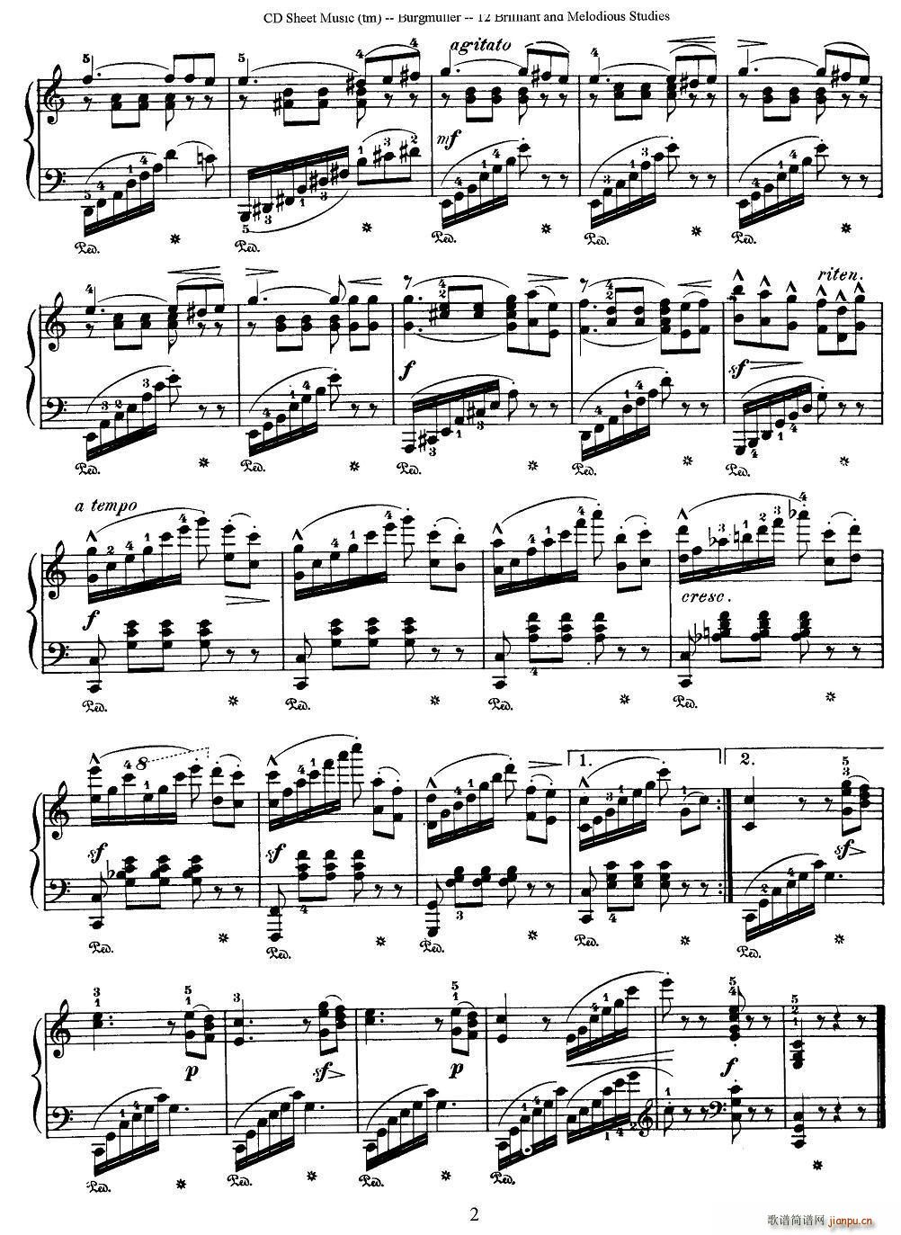 Burgmuller - 12 Brillian and Melodious Studies（1）2