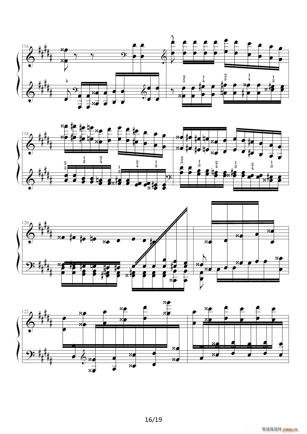 钟（帕格尼尼大练习曲III）李斯特 B调16