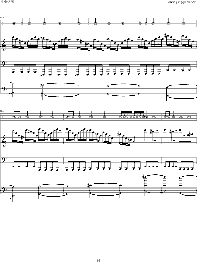 [修正]摇滚版卡农-钢琴谱(钢琴曲)-帕赫贝尔-Pachelbel14