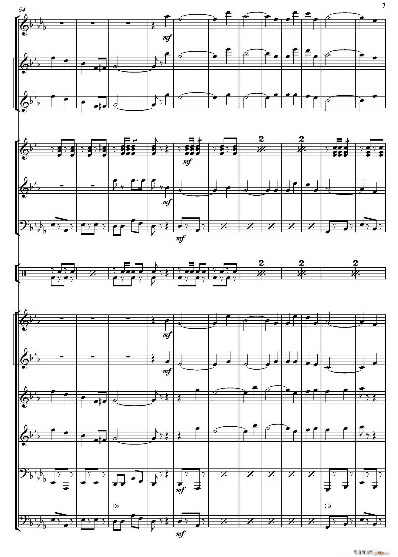 俄罗斯进行曲（marche-834）（合奏、俄罗斯原版谱）7