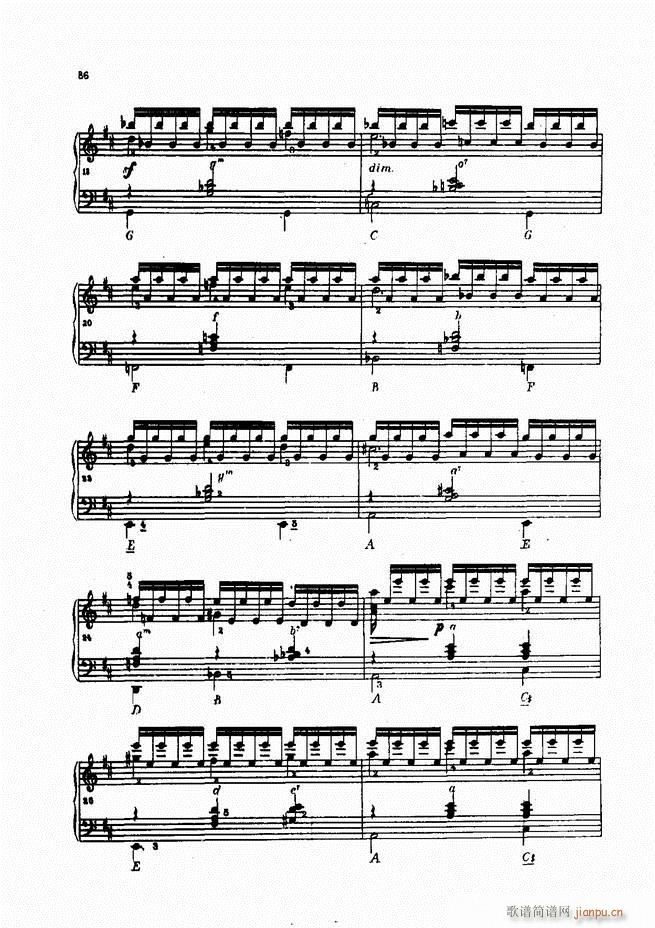 车尔尼手风琴练习曲集 Ⅳ66