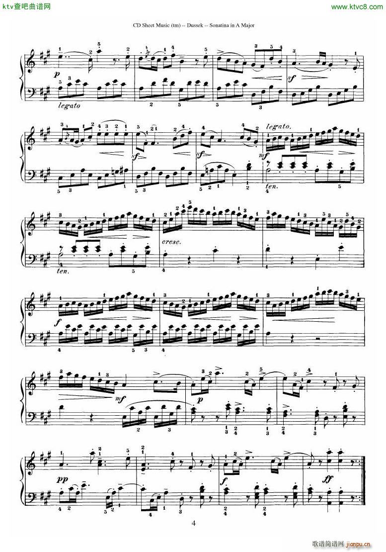 Dussek Sonatina in G Major23