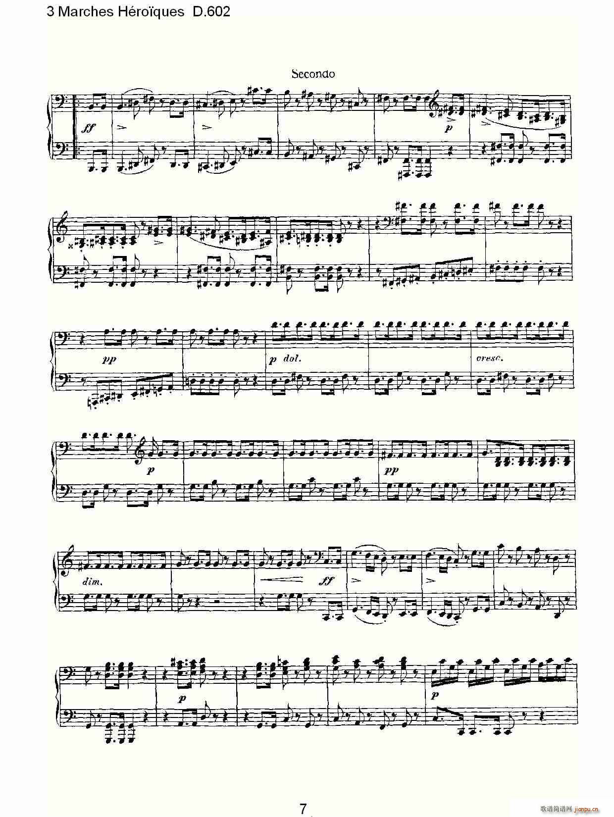 3 Marches Héro?ques D 602 3 进行曲Héro?ques D 602_弗朗兹 舒柏特7