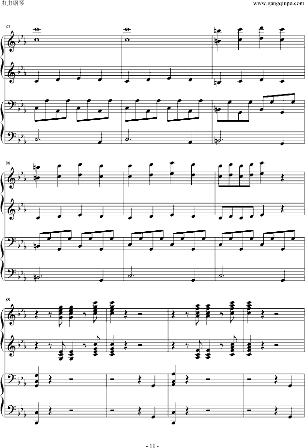 逆鳞狂想曲-钢琴谱(钢琴曲)-世界名曲11