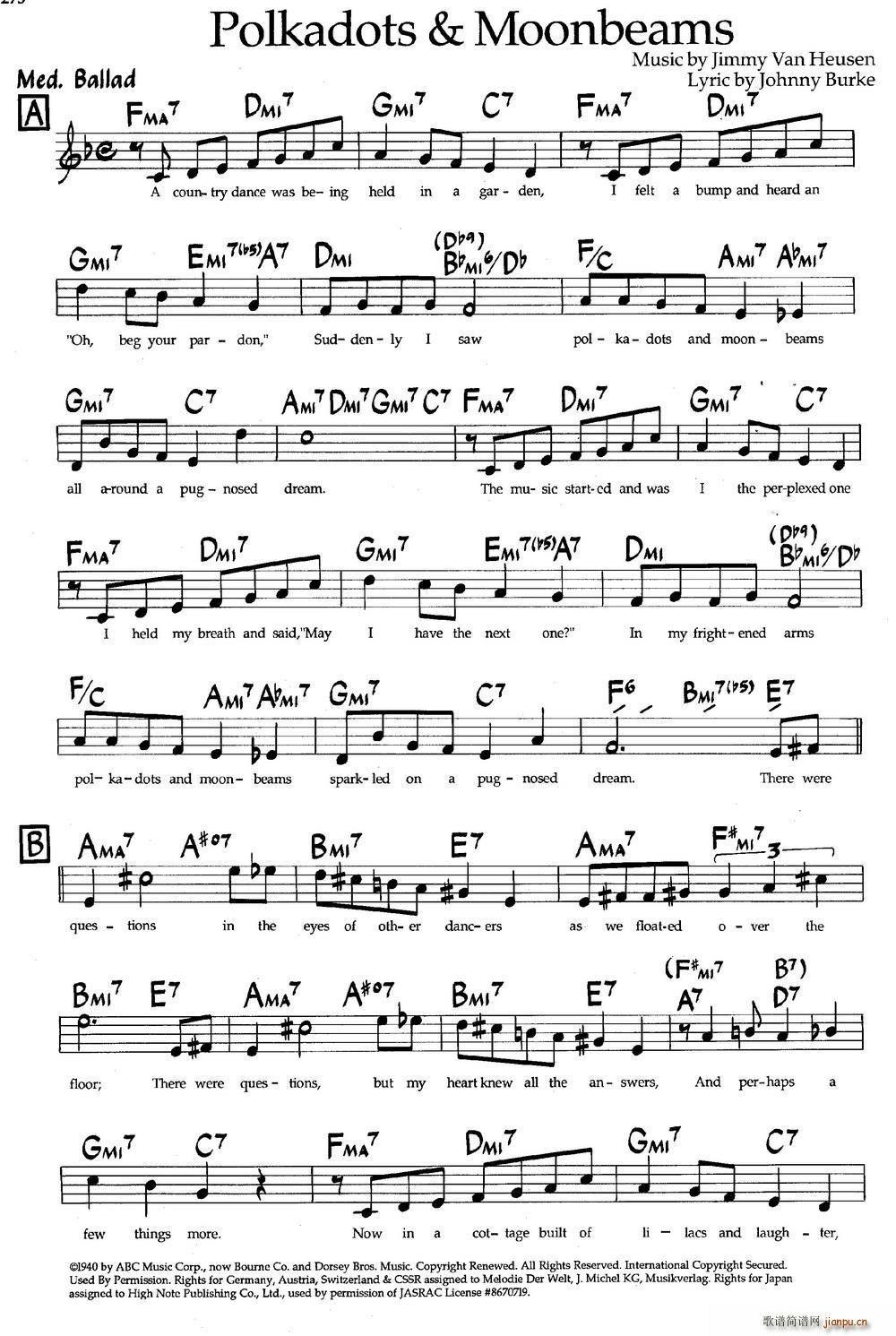 Polkadots Moonbeams(爵士钢琴曲)1