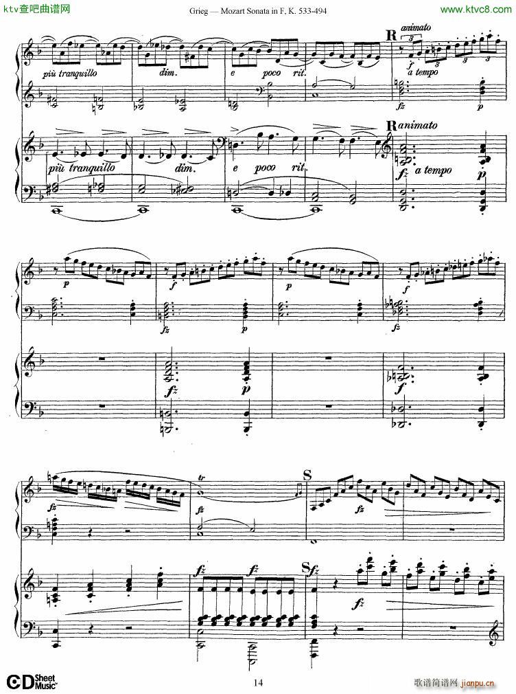 Grieg Sonata K 533 Mozart 2nd Piano Grieg14