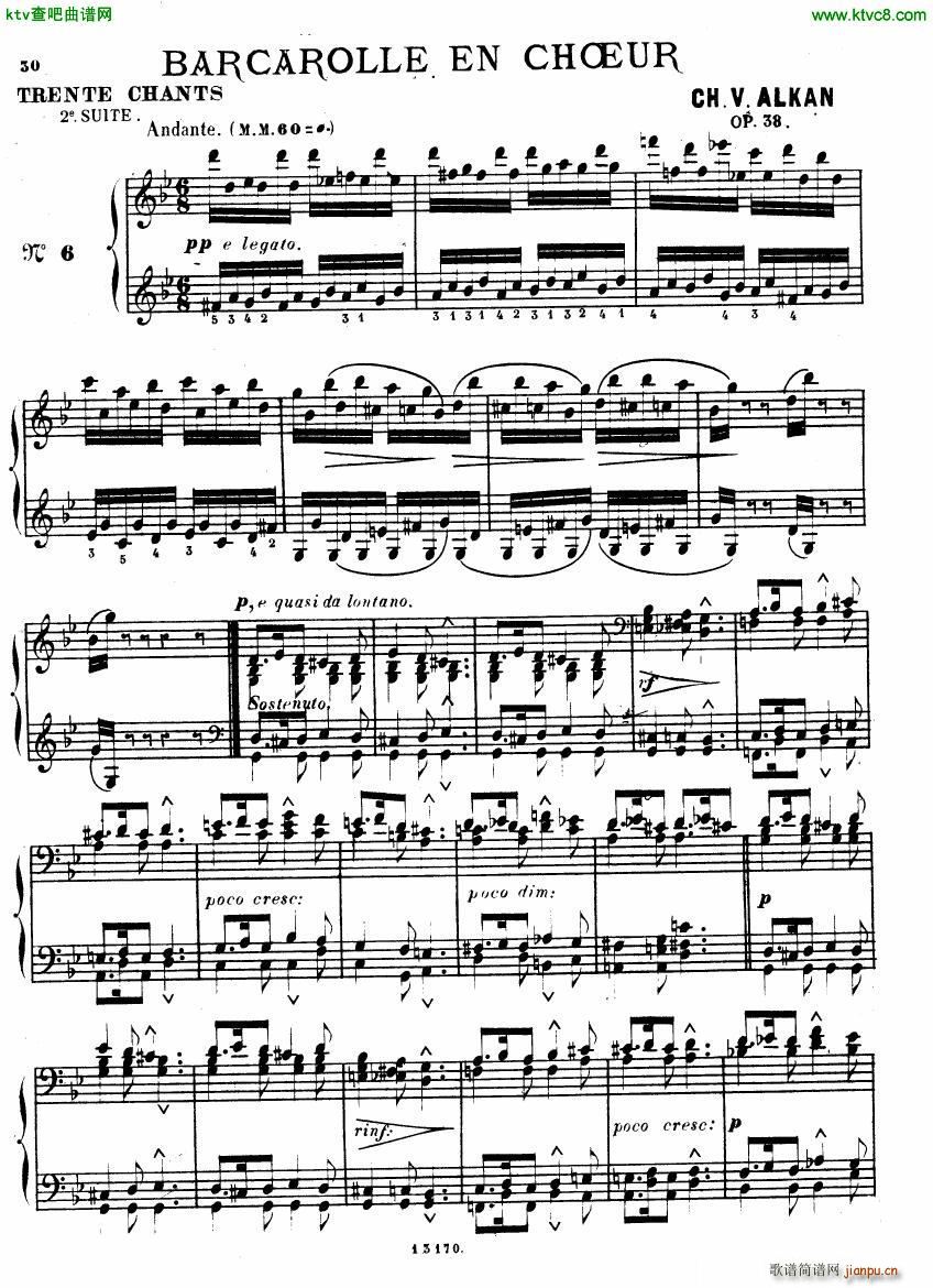 Alkan op 38b Deuxieme recueil de chants29