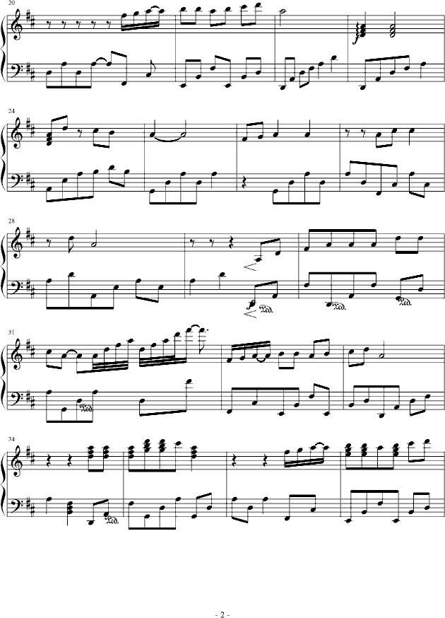 孤独的风筝-钢琴谱(钢琴曲)-asd5834092112