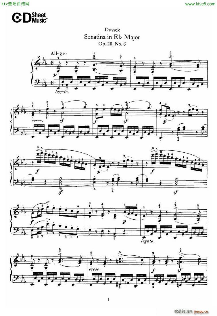 Dussek Sonatina in G Major30