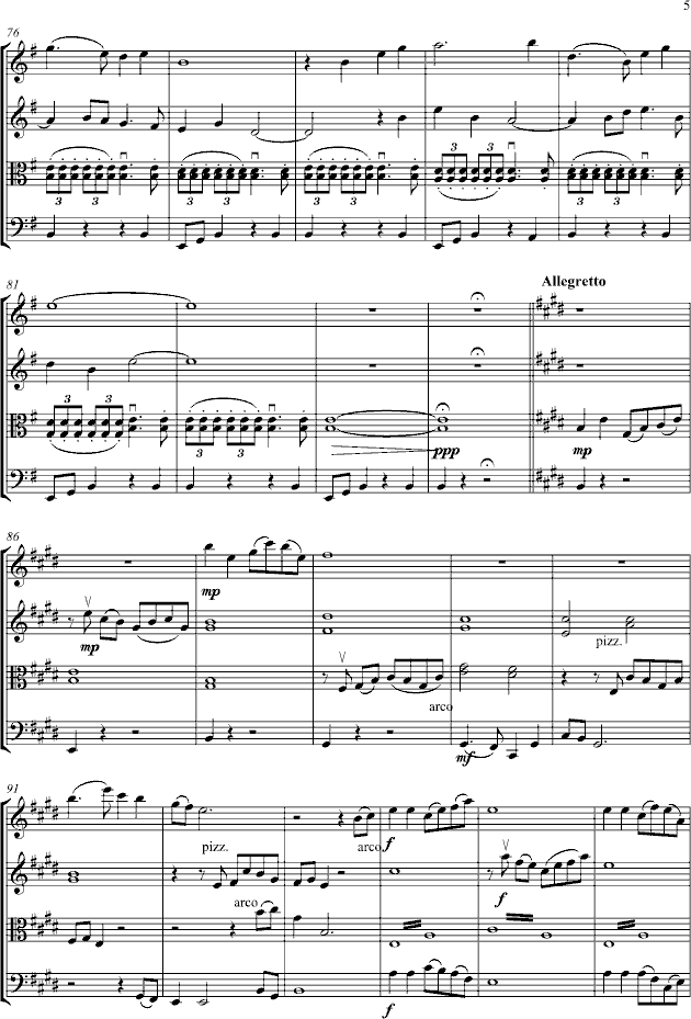弦乐四重奏小品-钢琴谱(钢琴曲)-扬江5