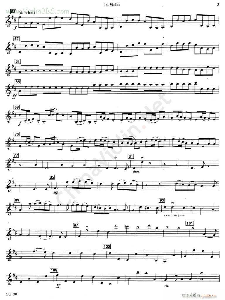 卡农 CANON IN D 3 小提琴_PACHELBEL2