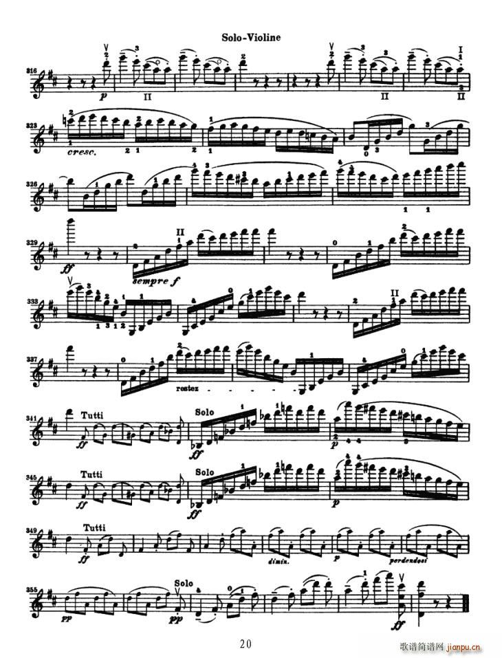 Konzert fur Violine（贝多芬小提琴协奏曲）20