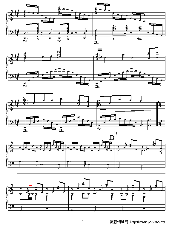 蓝色的爱-钢琴谱(钢琴曲)-克莱德曼3