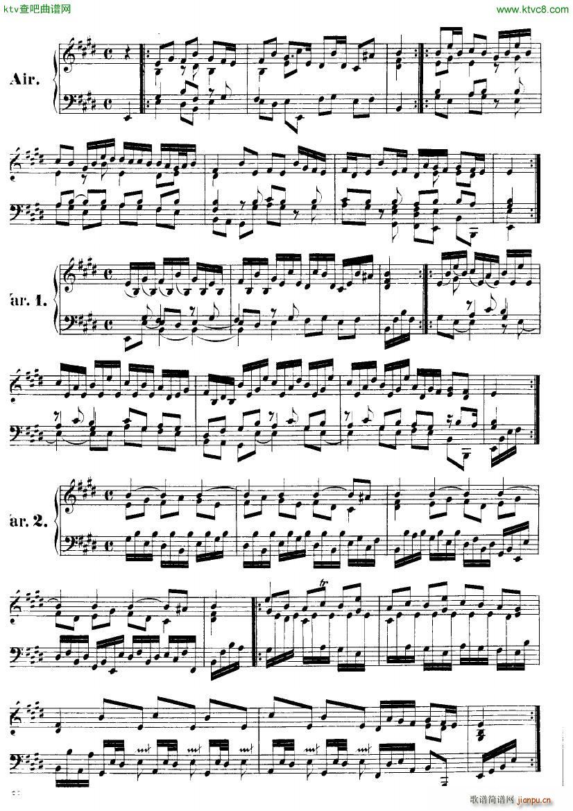 Handel Suite in E major G145 1484