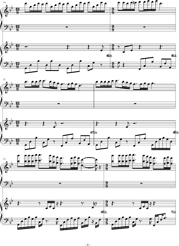 Mariage Damour-梦中婚礼-钢琴谱(钢琴曲)-克莱德曼4