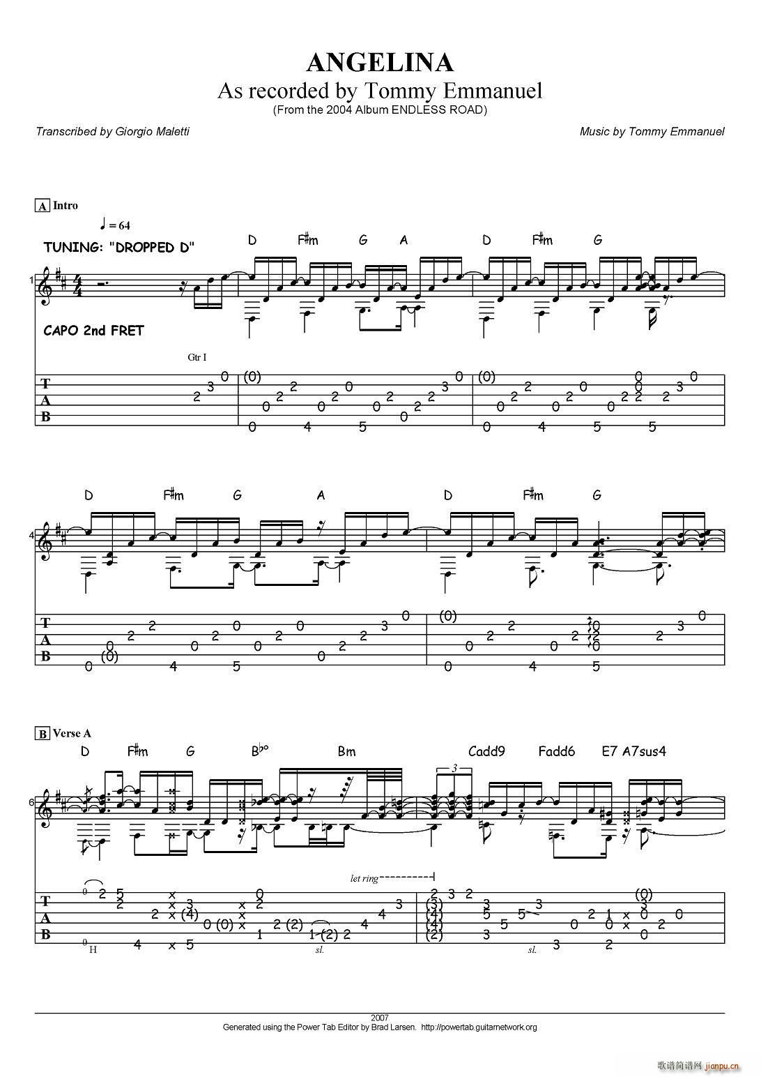 tommy emmanuel angelina（指弹吉他）1