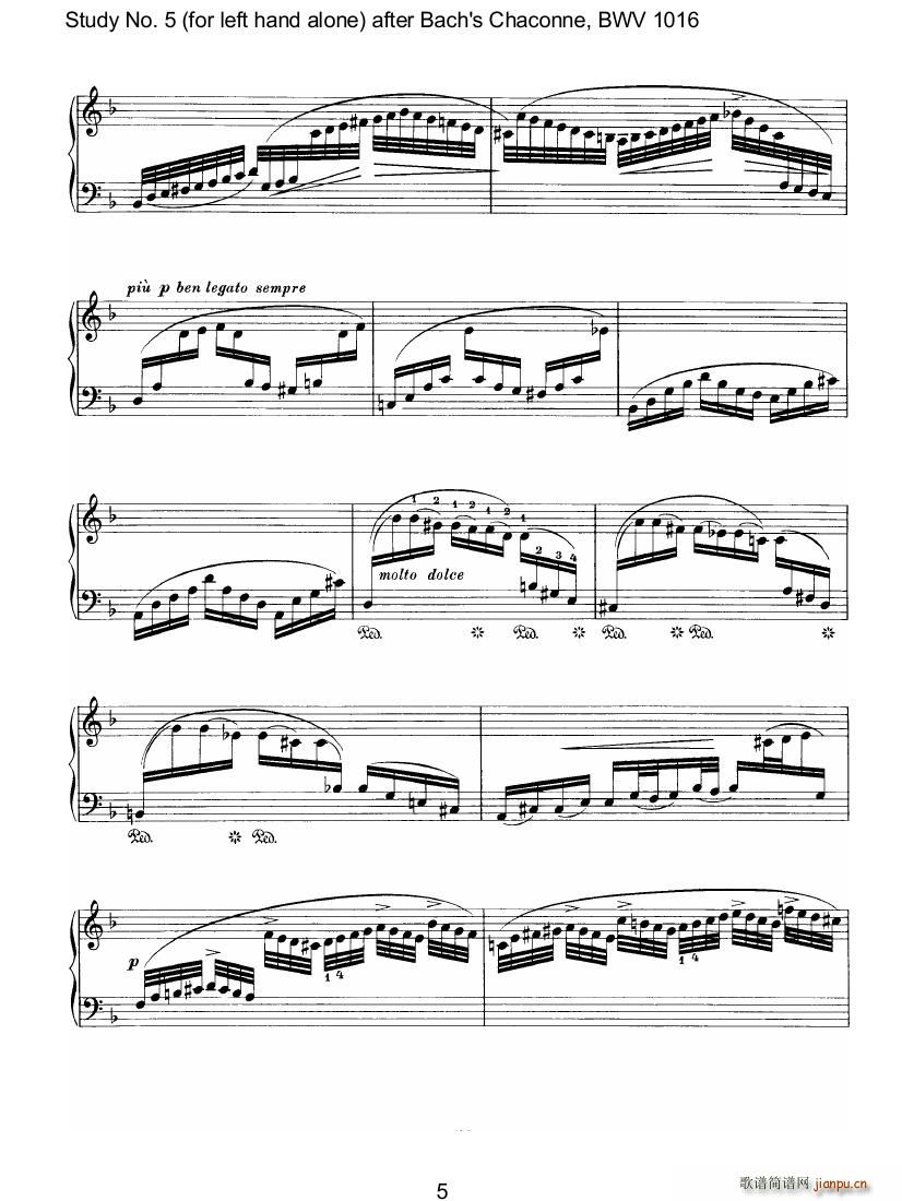 Bach Brahms BWV1016 Chaconne as Etude 5 left hand9