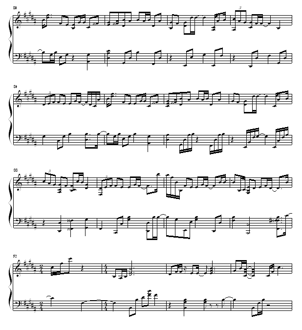 雪花-钢琴谱(钢琴曲)-中�u美嘉5